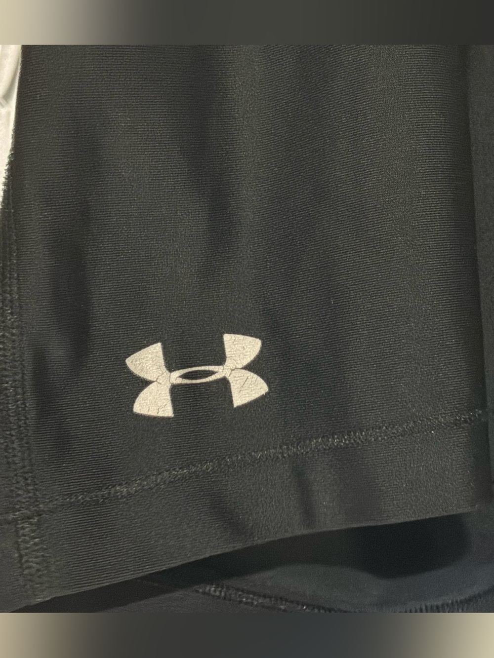 Under Armour Black Men’s Athletic Shorts with White Logo
